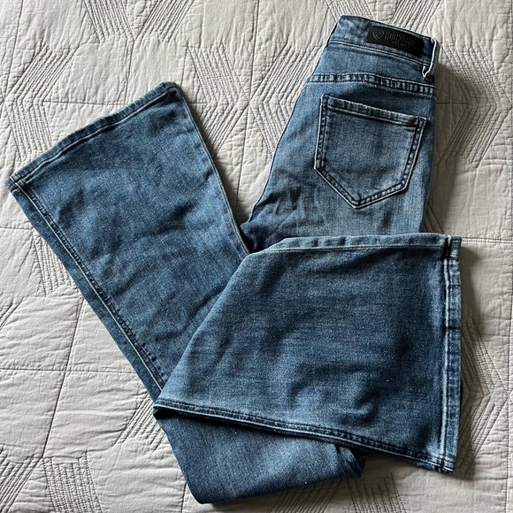 Rock&Roll High Rise Medium Wash Glitter Flare 25x34 - Picture 2 of 6